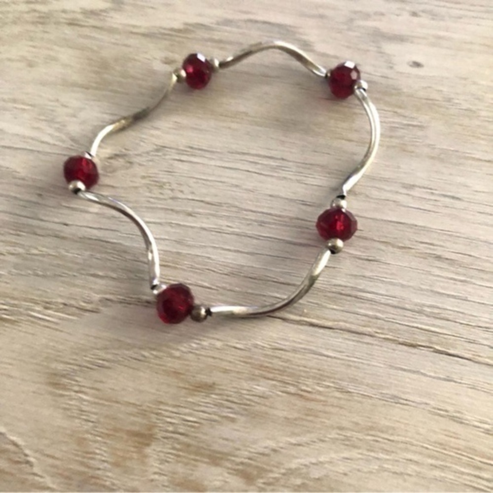 Vintage Silver Tone Stretchy Bracelet